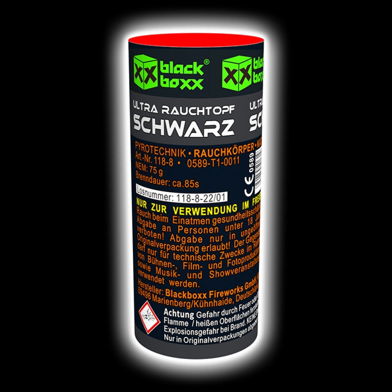Blackboxx Ultra Rauchtopf schwarz