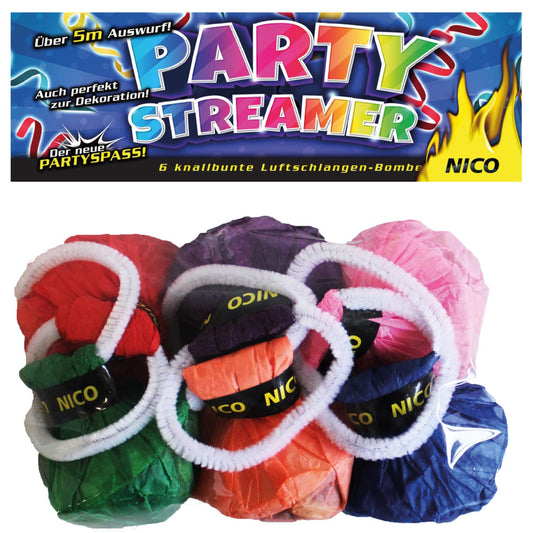Nico Party Streamer bunt ( 6er Btl. )